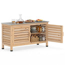 Outdoor Storage Cabinet with Stainless Steel Countertop