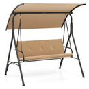 2-Person Patio Swing Chair with Adjustable Canopy