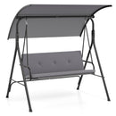 2-Person Patio Swing Chair with Adjustable Canopy