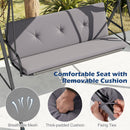2-Person Patio Swing Chair with Adjustable Canopy