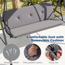 2-Person Patio Swing Chair with Adjustable Canopy