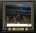 Pavel Zacha 2023 Winter Classic Entrance Boston Bruins Autographed 11" x 14" Framed Hockey Photo