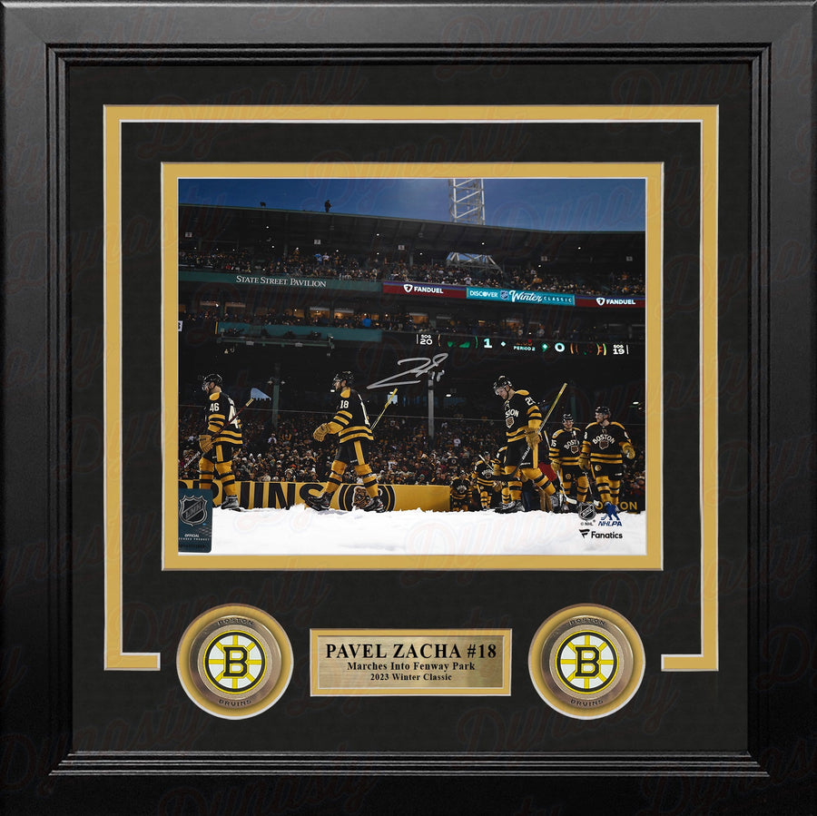 Pavel Zacha 2023 Winter Classic Entrance Boston Bruins Autographed 8