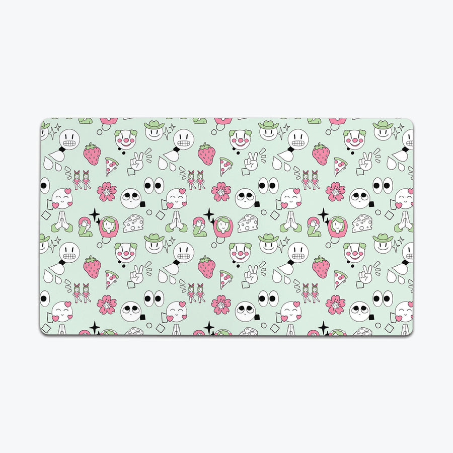 Cute Emoji Pattern Playmat
