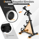 Pedal Exerciser with Adjustable Resistance for Arm and Leg Workout-Orange