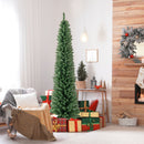 Pencil Christmas Tree with Memory Wire Branch Tips and Warm LED Lights