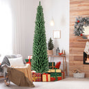 Pencil Christmas Tree with Memory Wire Branch Tips and Warm LED Lights