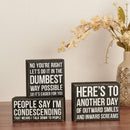 People Say I'm Condescending Wooden Box Sign | Rude Desk Wall Display | 5.50" x 2.50"