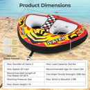Towable Tube with Quick Connector and Drainage for Boating