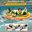 1 or 2 Person Inflatable Towable Tube for Boating with Quick Connector