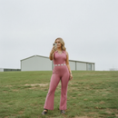 Petite Fit Hyper Pink Shimmer Collared Sleeveless Jumpsuit [Sizes SM-1X]