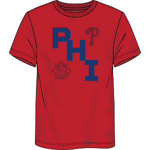 Philadelphia Phillies Fundamentals Record Shattered T-Shirt - Red