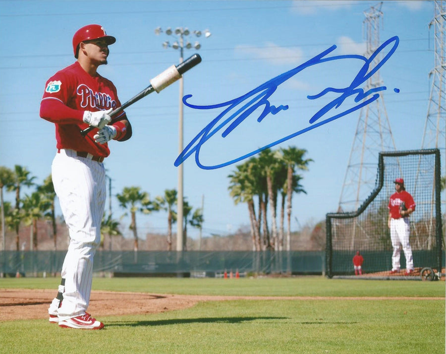 Jorge Alfaro On Field Autographed Philadelphia Phillies 11