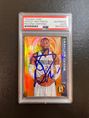 2015-16 Panini #117 Wesley Matthews Signed Card AUTO PSA Slabbed Mavericks