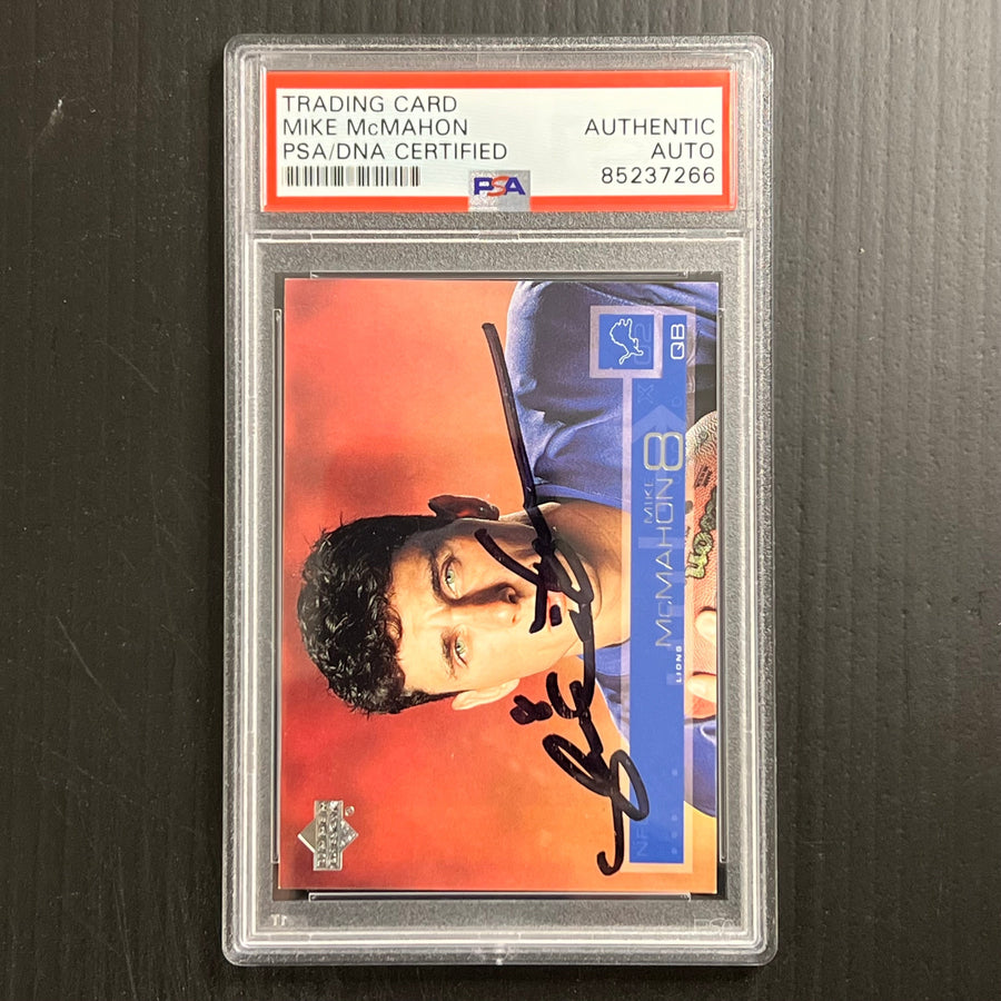 2001 Upper Deck #58 Mike Mcmahon Signed Card PSA Slabbed Auto Lions