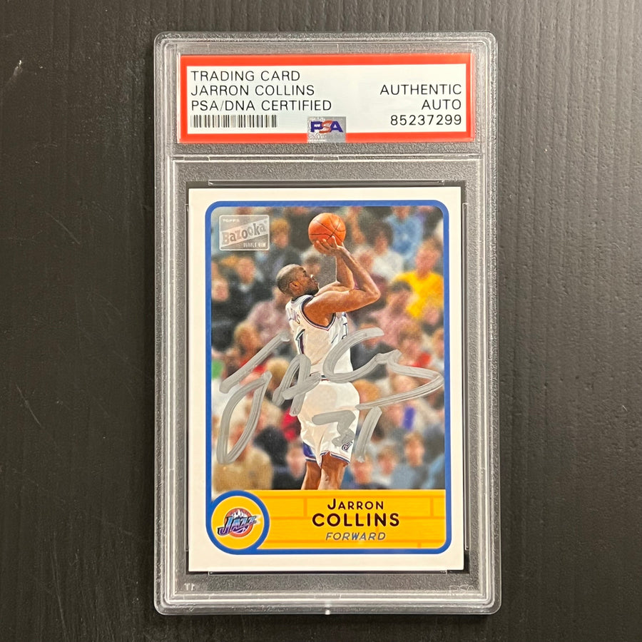 2003 Topps #186 Jarron Collins Signed Card AUTO PSA Slabbed Jazz