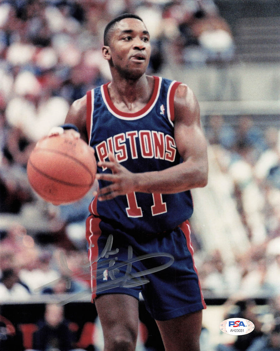 Isiah Thomas signed 8x10 photo PSA/DNA Detroit Pistons Autographed