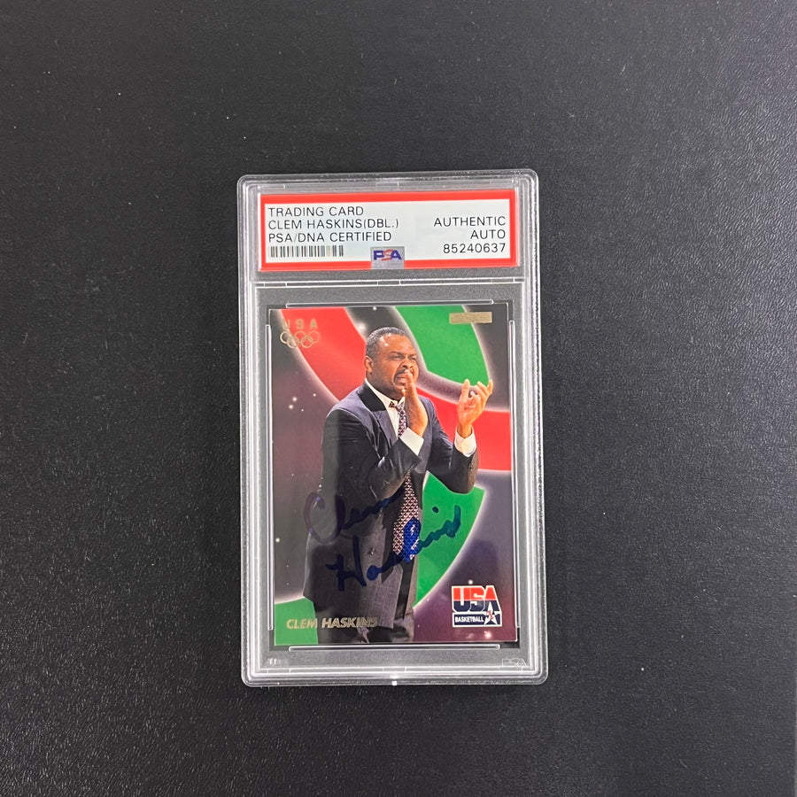 1996 SkyBox #53 Clem Haskins Signed Card AUTO PSA Minnesota