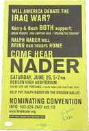 Ralph Nader Signed Poster PSA Autographed Musician