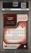 2009 UD Draft Edition #34 Stephen Curry Signed Card PSA 8 AUTO 10 PSA Slabbed Warriors