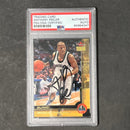 2000-01 Fleer Premium #66 Anthony Peeler Signed Card AUTO PSA Slabbed Timberwolves
