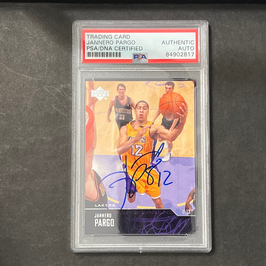 2003-04 Upper Deck #120 Jannero Pargo Signed Card AUTO PSA Lakers