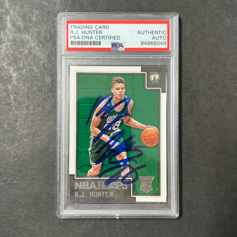 2015-16 Panini Hoops #271 R.J. Hunter Signed Card AUTO PSA/DNA Slabbed RC Celtics