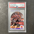 1990 NBA Hoops #237 Eddie Johnson Signed Card AUTO PSA/DNA Slabbed Suns