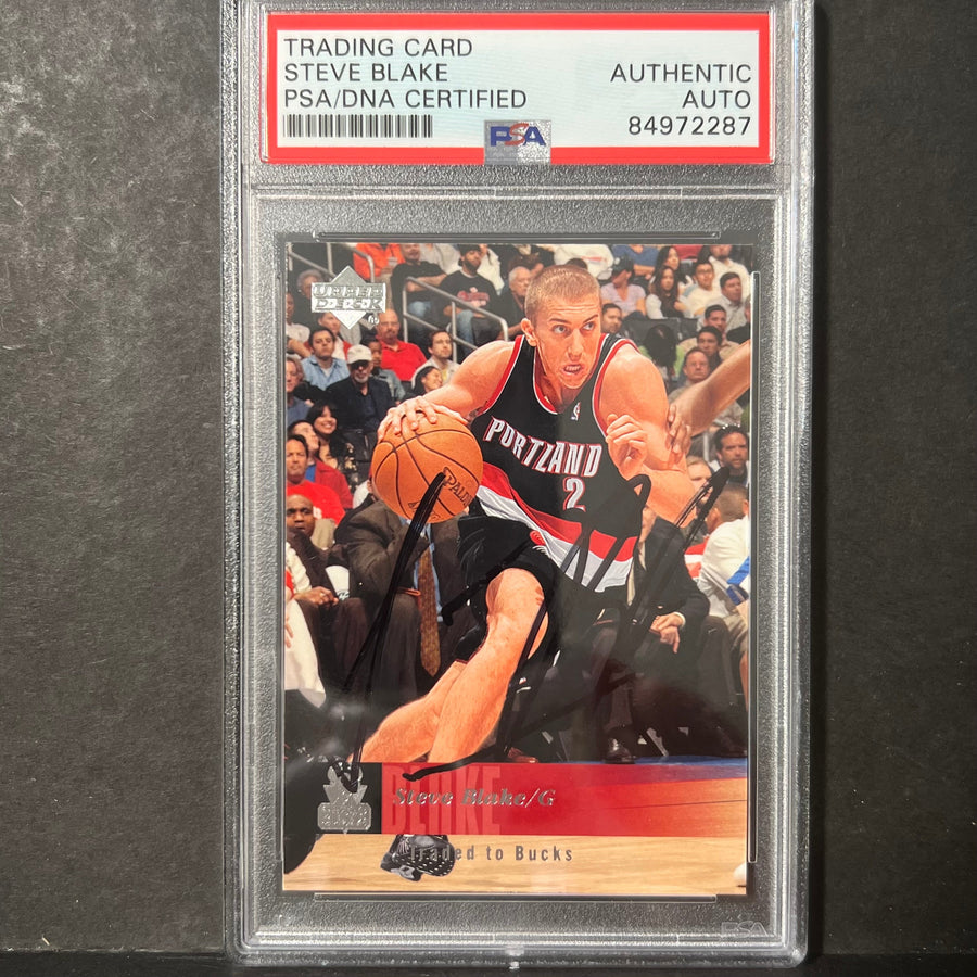 2006-07 Upper Deck #158 Steve Blake Signed Card AUTO PSA Slabbed Trail Blazers
