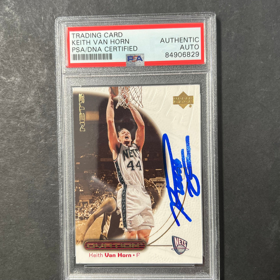2000-01 Upper Deck Ovation #34 Keith Van Horn Signed Card Auto PSA Slabbed Nets