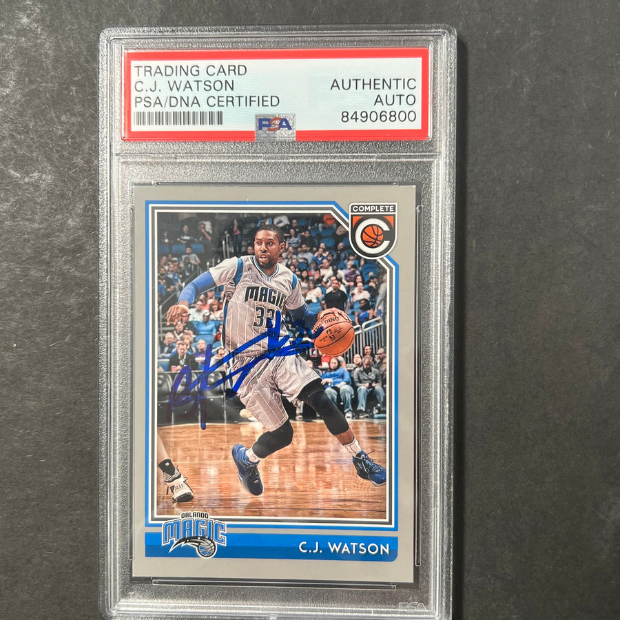 2016-17 Panini Complete #193 C.J. Watson Signed Card AUTO PSA Slabbed Magic