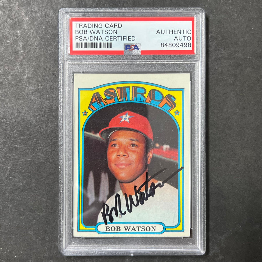 1977 TCG #355 Bob Watson Signed Card PSA Slabbed Auto Astros