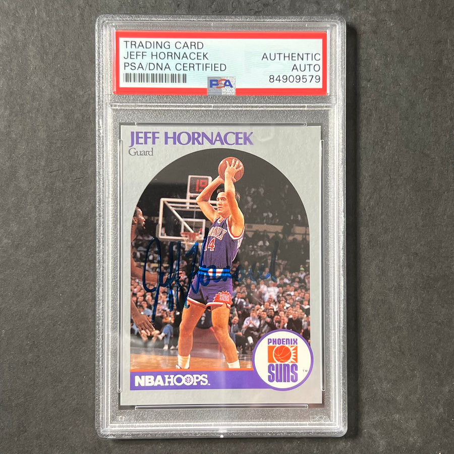1990-91 NBA Hoops #236 Jeff Hornacek Signed AUTO PSA/DNA Slabbed Suns