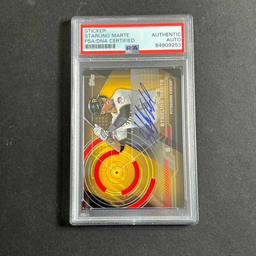 2014 Topps Trajectory #TA-SM Starling Marte Signed Card PSA Slabbed Auto Pirates