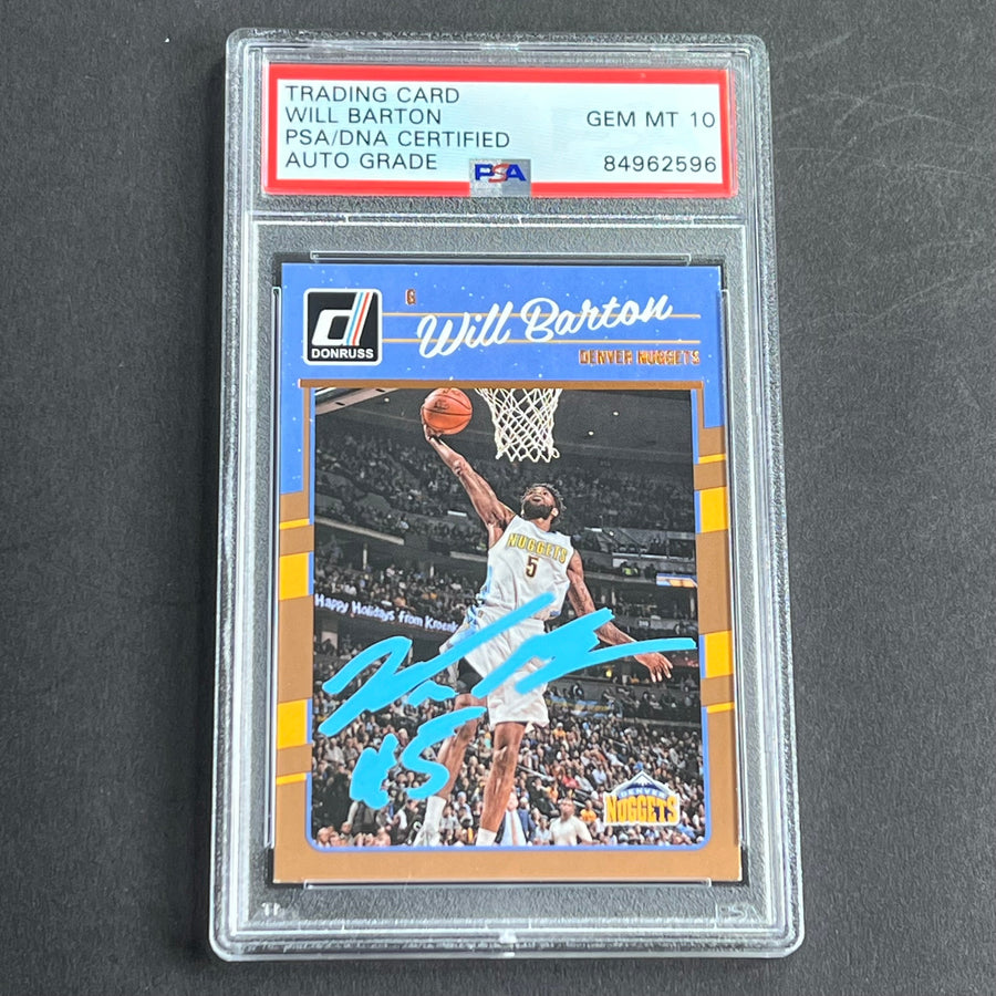 2016-17 Panini Donruss #88 Will Barton Signed Card AUTO Grade 10 PSA Slabbed Nuggets
