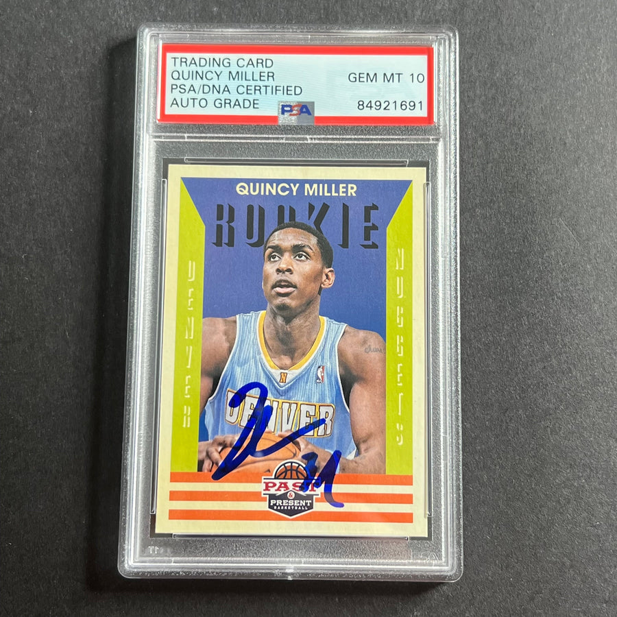 2012-13 Panini Past & Present #197 Quincy Miller Signed AUTO 10 PSA Slabbed Nuggets