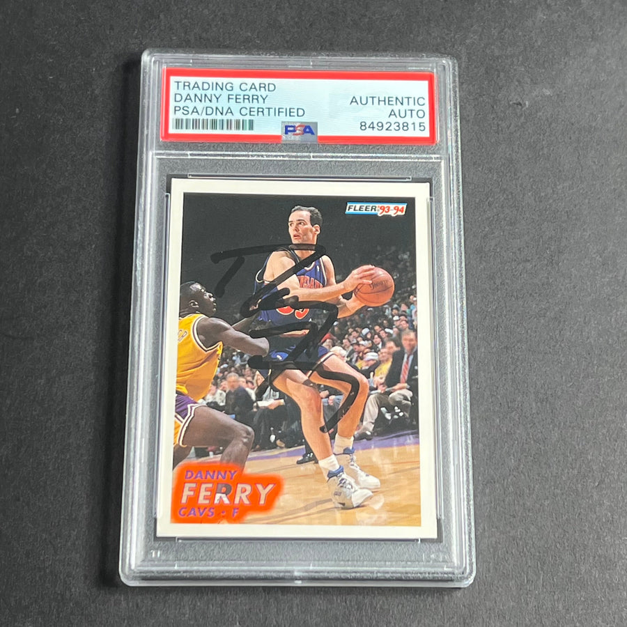 1993-94 Fleer #37 Danny Ferry Signed Card AUTO PSA Slabbed
