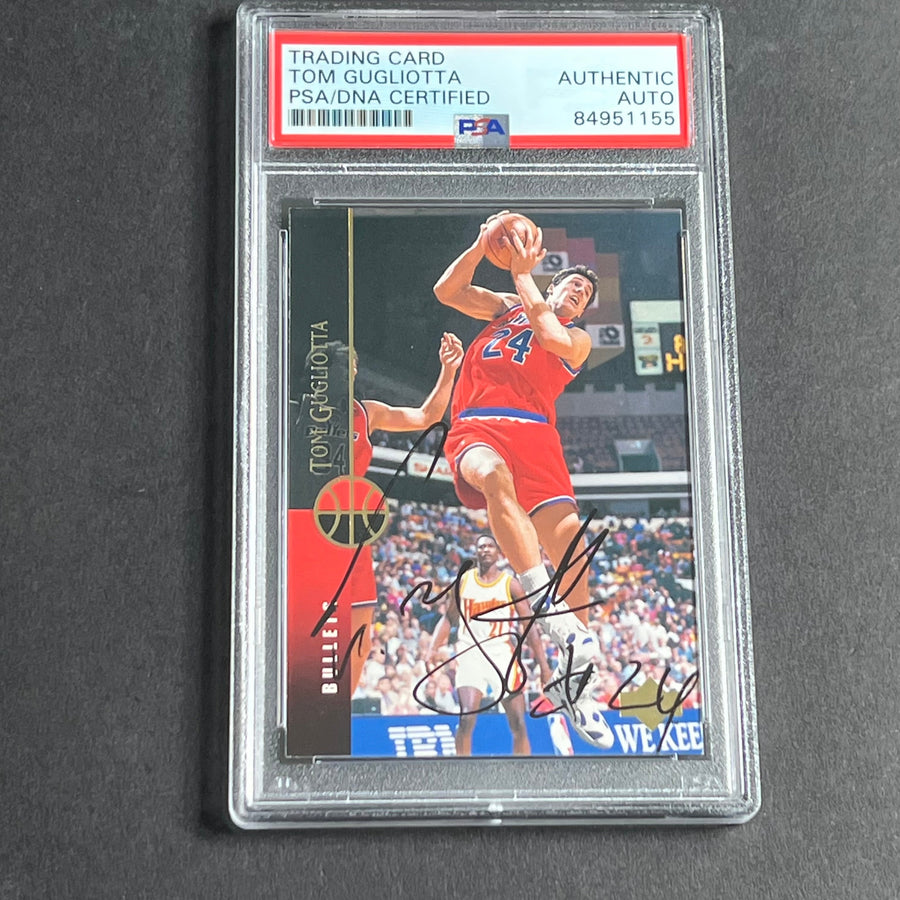 1993-94 Upper Deck #44 Tom Gugliotta Signed AUTO PSA Slabbed Suns