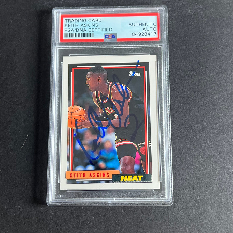 1993-94 Topps #273 Keith Askins Signed Card AUTO PSA Slabbed Heat