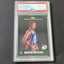 2007-08 Topps 50th Anniversary #117 Corey Brewer Signed Card AUTO GRADE 10 PSA Slabbed Timberwolves