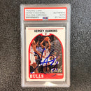 2000 Fleer Skybox #38 Hersey Hawkins Signed Card PSA Slabbed Bulls