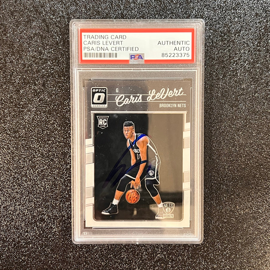 2016-17 Panini Donruss Optic #167 Caris Levert Signed Card AUTO PSA Slabbed RC Nets