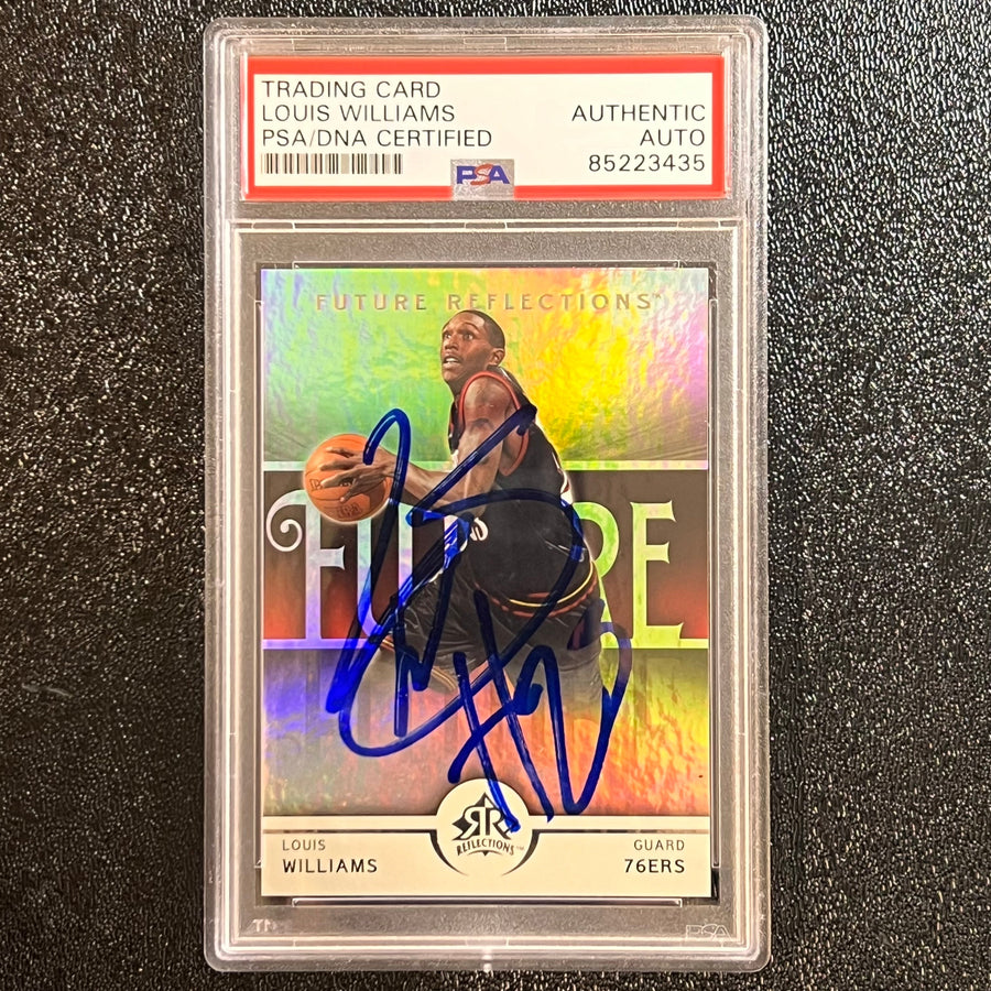 2005-06 Upper Deck NBA Reflections #121 Lou Williams Signed Card AUTO PSA Slabbed 76ers
