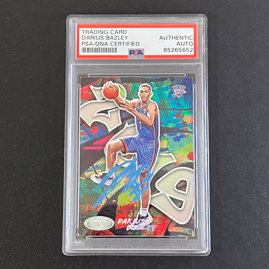 2019-20 Panini Certified #21 Darius Bazley Signed Card AUTO PSA Slabbed Thunder