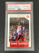 2015-16 NBA Hoops #89 Dennis Schroder Signed Card PSA AUTO Slabbed Hawks
