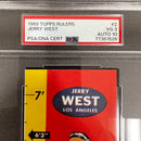 1969 Topps Rulers Jerry West signed PSA/DNA Encapsulated VG 3 Auto 10 Lakers Autographed