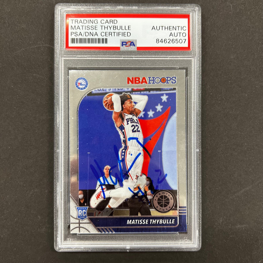 2019-20 Panini Hoops #239 Matisse Thybulle Signed Card AUTO PSA Slabbed RC 76ers