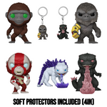 PREORDER (Estimated Arrival Q2 2024) POP Movies: Godzilla vs Kong New Empire - Funko Pop! & Keychain Set of 7 with Soft Protectors (4in)