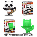 PREORDER (Estimated Arrival Q3 2024) Pop! Movies: Kung Fu Panda - Po #1567 Chase and Common Set of 2 with Soft Protectors