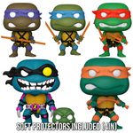 PREORDER (Estimated Arrival Q3 2024) POP TV: TMNT Teenage Mutant Ninja Turtles Series 4 - Set of 5 with Soft Protectors